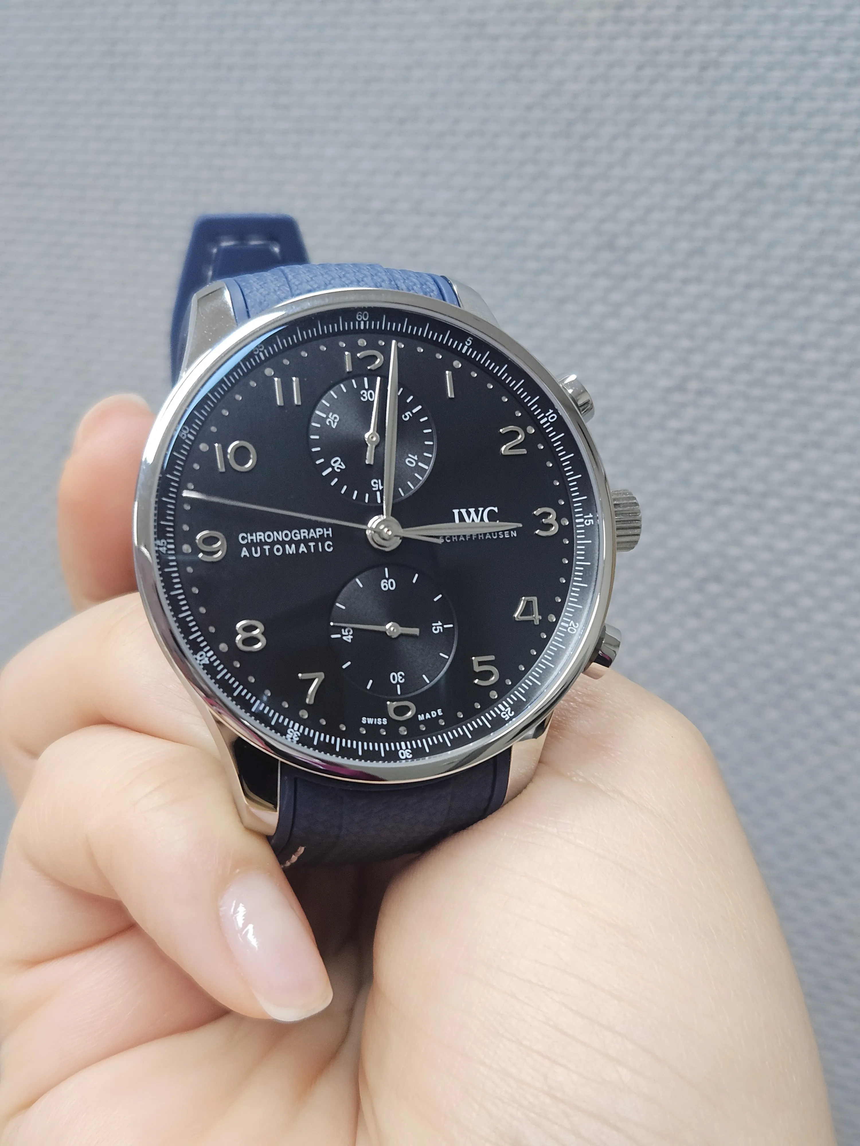ZF공장 V3 IWC IW3716 포루트기저 블랙다이얼 가죽 40MM