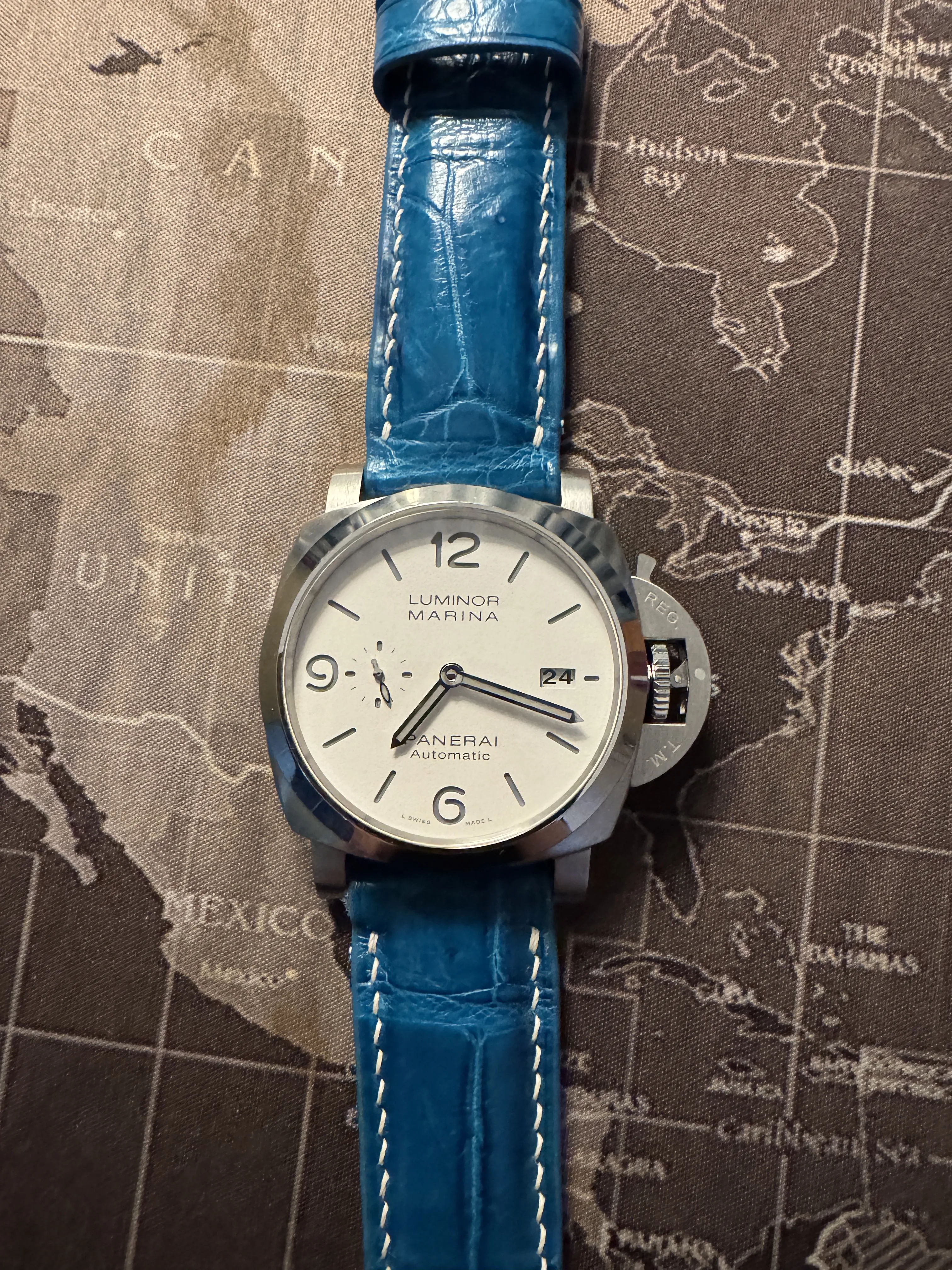 TTF White Pam !!! PANERAI Luminor Marina Automatic PAM 1314 44mm