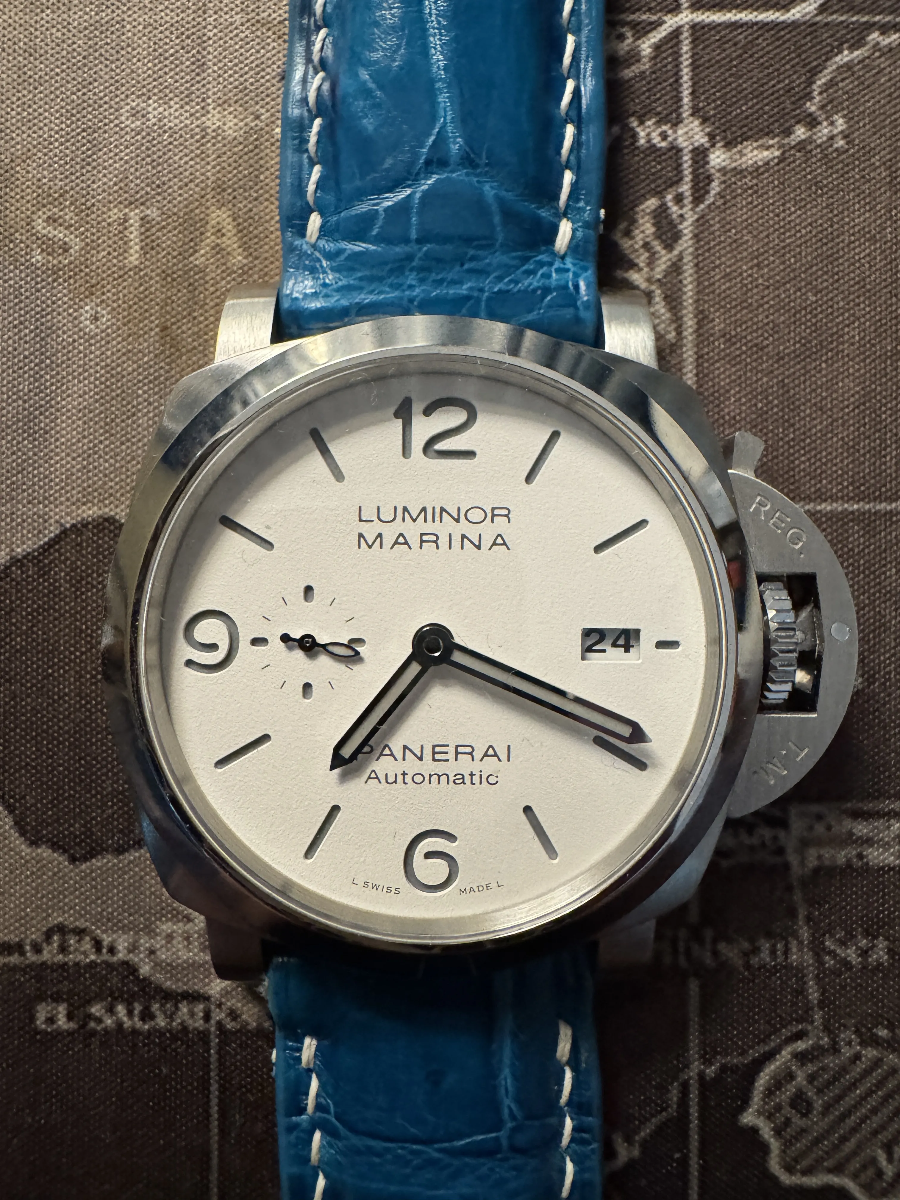 TTF White Pam !!! PANERAI Luminor Marina Automatic PAM 1314 44mm
